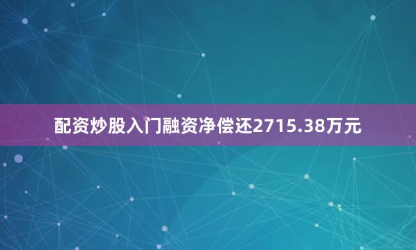 配资炒股入门融资净偿还2715.38万元